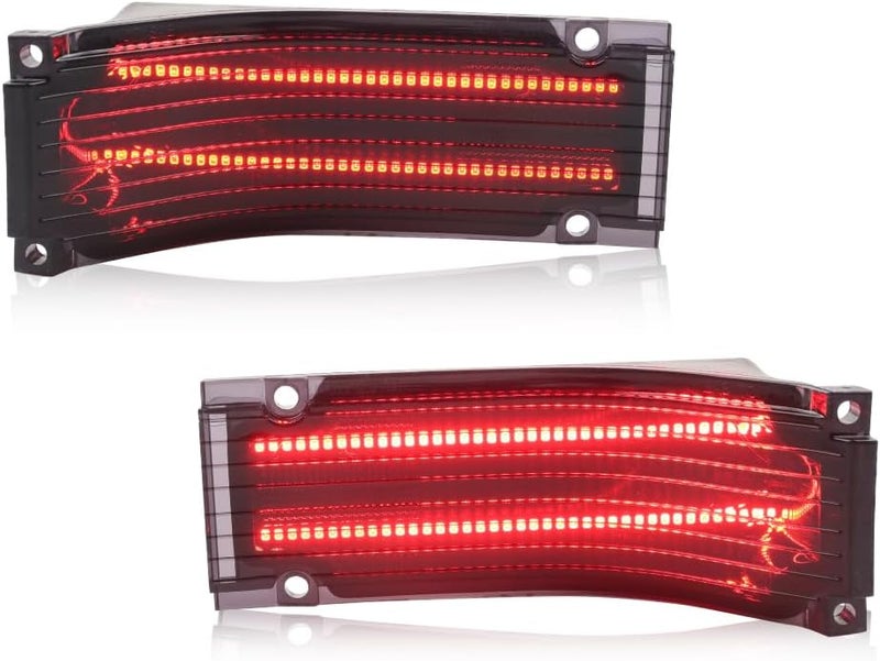 MOTRUM Tail Light Compatible with Chevy Chevelle 1966, [DOT] [IP67 Waterproof] Red LED Taillight Lamps, Replace OEM #CH-TL/RL-66, 1 Pair, Smoked Lens - Image 1